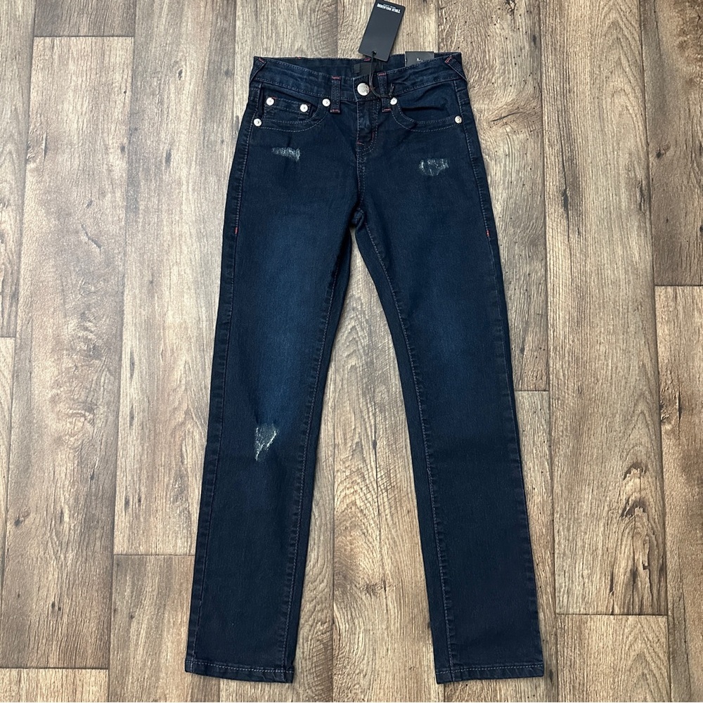 True Religion Geno Relaxed Slim Girls Size 12 Dark Blue
